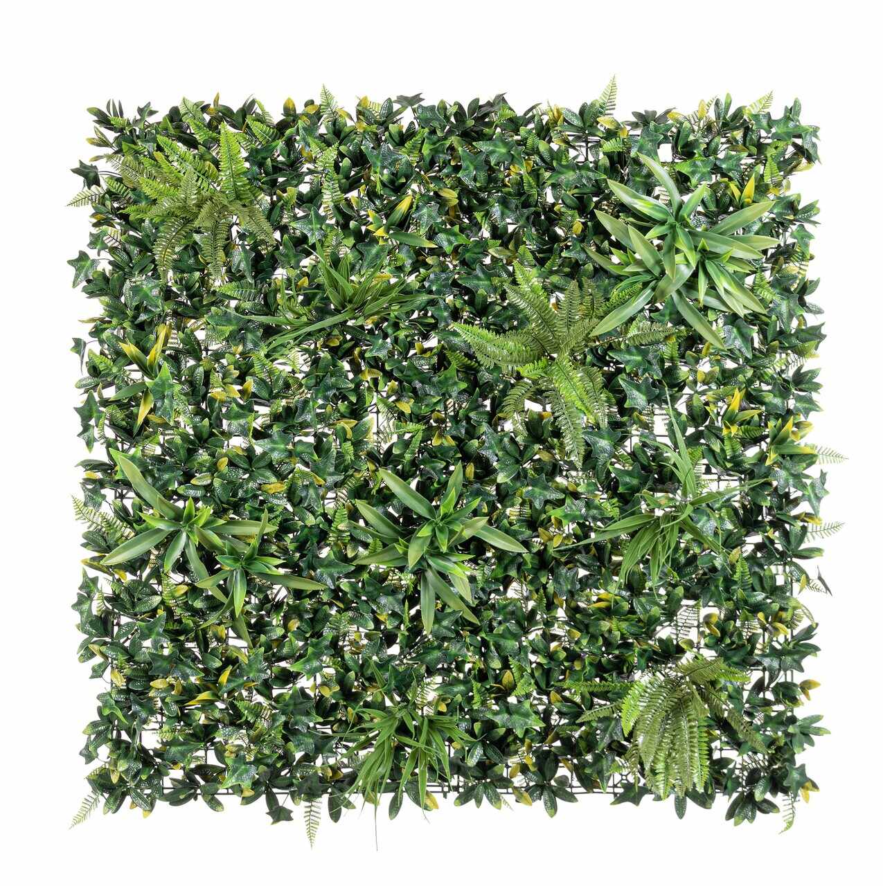 Panou verde artificial / gradina verticala artificiala Ivy-Fern, Bizzotto, 100x100 cm, verde