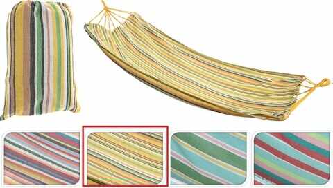 Hamac Stripe, 200x100 cm, policoton, galben /verde
