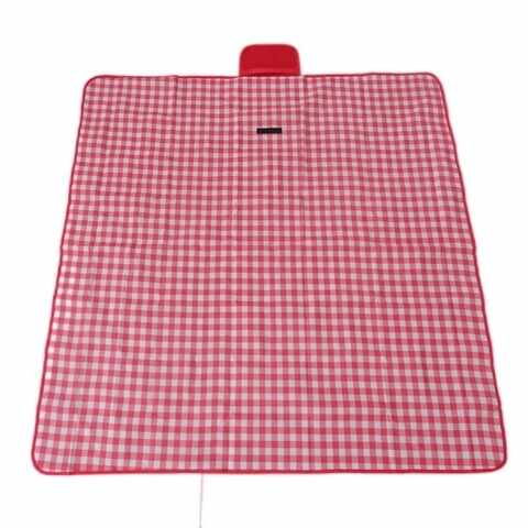 Patura pentru picnic Red Plaid, Heinner, 145x200 cm, poliester, rosu/alb