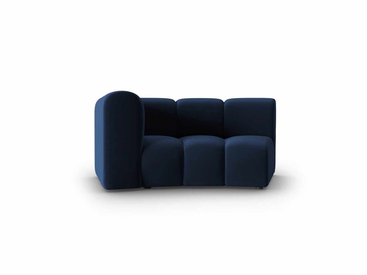 Modul canapea stanga 1.5 locuri, Lupine, Micadoni Home, BL, 171x87x70 cm, catifea, albastru regal