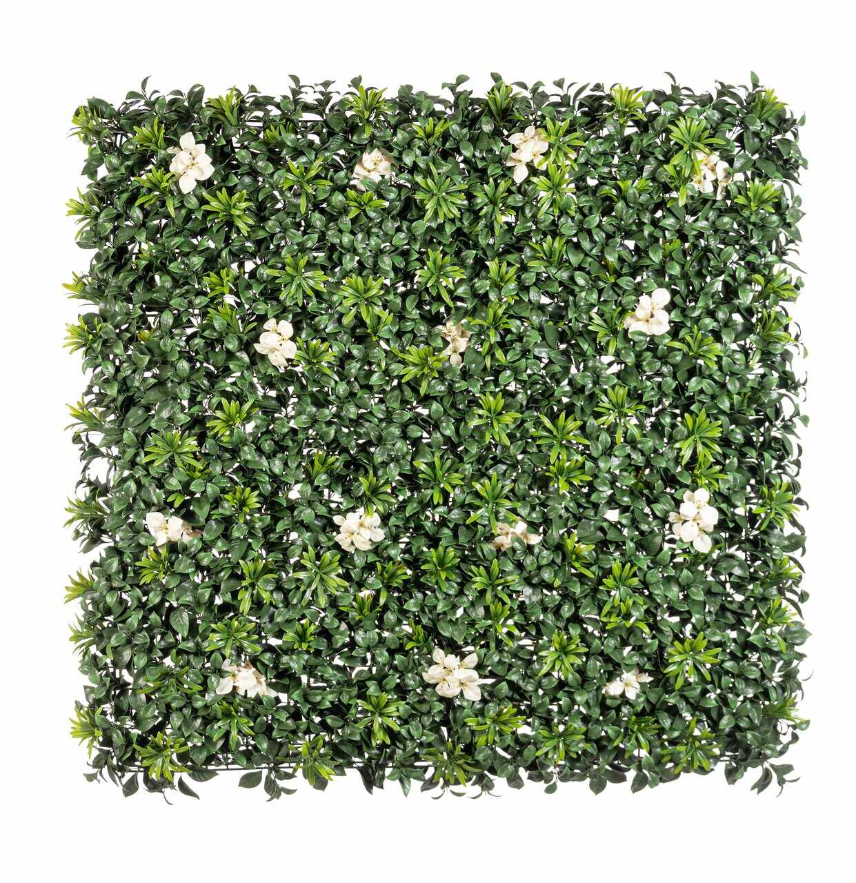 Panou verde artificial / gradina verticala artificiala Synthetic Wall W-Flowers, Bizzotto, 100x100 cm, verde