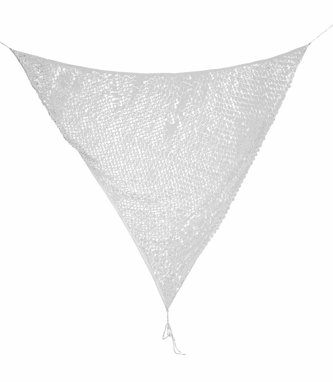 Parasolar triunghiular Moon, Bizzotto, 360 x 360 cm, poliester, alb